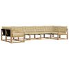 vidaXL Outdoor-Sofagarnitur 7 stk. Wei&szlig; und Beige