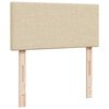 vidaXL Boxspringbett mit Matratze Creme 100x200 cm Stoff
