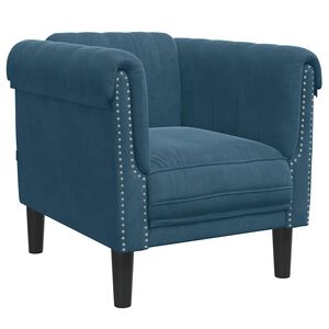vidaXL Sessel Blau Samt