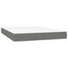 vidaXL Boxspringbett mit Matratze & LED Dunkelgrau 140x190 cm Stoff
