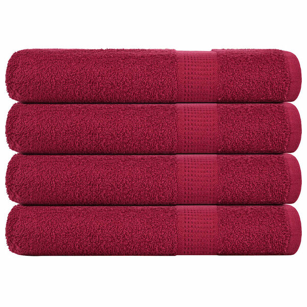 vidaXL Saunat&uuml;cher FROGN 4 Stk. Bordeaux 80x200 cm 360 g/m&sup2;