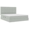 vidaXL Bett mit Stauraum und LED mit LED Hellgrau 180 x 200 cm Samt