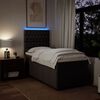 vidaXL Boxspringbett mit Matratze Dunkelbraun 90x190 cm Stoff