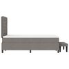 vidaXL Boxspringbett mit Matratze Taupe 120 x 200 cm Stoff