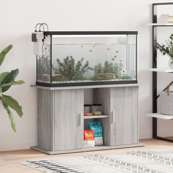 vidaXL Aquariumst&auml;nder Grau Sonoma 101x41x58 cm Holzwerkstoff
