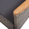 vidaXL 9-tlg. Garten-Essgruppe mit Auflagen Poly Rattan Grau