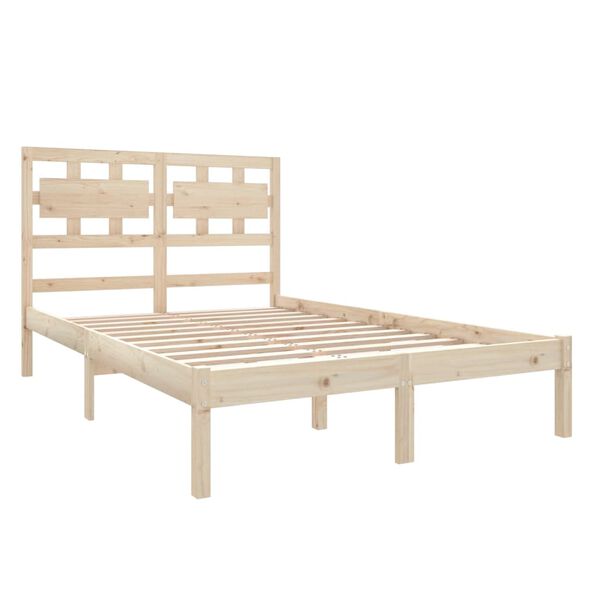 vidaXL Massivholzbett 135x190 cm