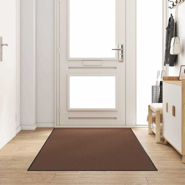 vidaXL Fußmatte Braun und Schwarz 120 x 250 cm Polypropylen und Vinyl