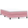 vidaXL Boxspringbett ohne Matratze Rosa 120x210 cm Samt
