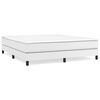 vidaXL Boxspringbett mit Matratze Wei&szlig; 180x200 cm Kunstleder