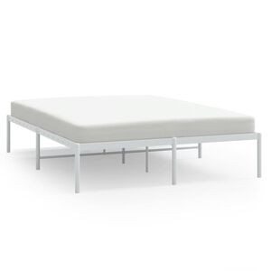 vidaXL Bettgestell Metall Wei&szlig; 140x200 cm