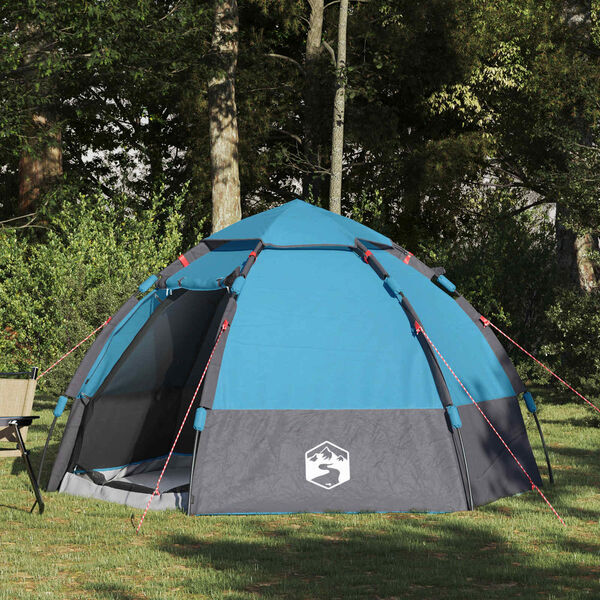 vidaXL Sofort Zelt mit Speicher Blau 280 x 280 x 160 cm Stahl