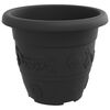 vidaXL Blument&ouml;pfe 6 pcs Schwarz &Oslash; 26 x 21,5 cm Kunststoff