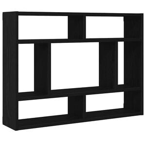 vidaXL Wandregal Schwarze Eiche 75 x 16 x 55 cm Holzwerkstoff