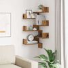 vidaXL Wand-Eckregale 2 Stk. Altholz-Optik 40x40x49,5 Holzwerkstoff