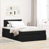 vidaXL Ottoman-Bett mit Matratze & LEDs Schwarz 120x200 cm Samt