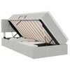 vidaXL LED-Speicherbett mit Matratze Hellgrau 90 x 200 cm Samt