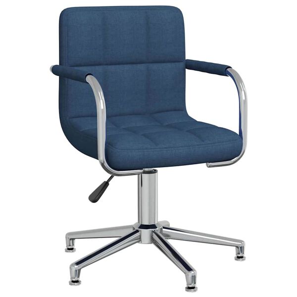 vidaXL B&uuml;rostuhl Drehbar Blau Stoff