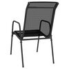 vidaXL Gartenst&uuml;hle 2 Stk. Stahl und Textilene Schwarz