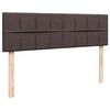 vidaXL Ottoman-Bett mit Matratzen Dunkelbraun 160x200 cm Stoff