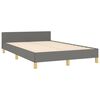 vidaXL Bettgestell ohne Matratze Dunkelgrau 120x190 cm Stoff