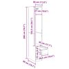 vidaXL Kleiderschrank Schwarz Eichen-Optik 50 x 30 x 200 cm