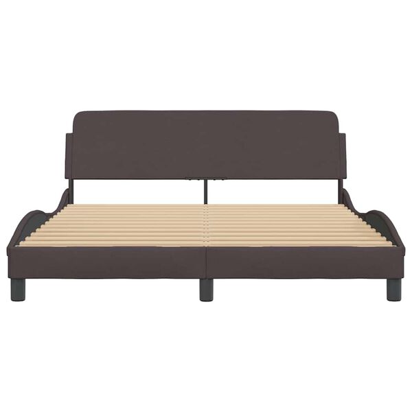 vidaXL Bettgestell "Dover" Dunkelbraun 160x200 cm Stoff