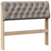 vidaXL Gepolstertes Kopfteil Taupe 90 cm Massives Kiefernholz