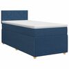 vidaXL Boxspringbett mit Matratze mit Kopfteil Blau 90 x 200 cm Stoff