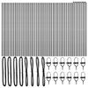 vidaXL Zaunpfosten 52 pcs Grau 3,2 x 3,2 x 170 cm
