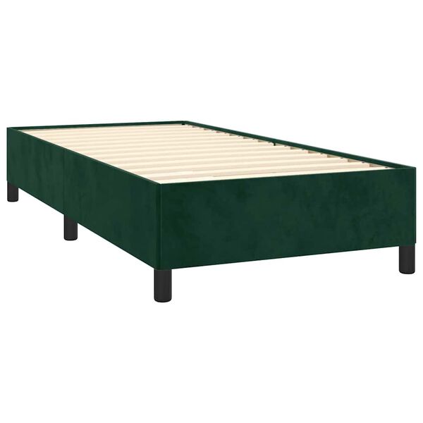 vidaXL Bettgestell ohne Matratze Dunkelgr&uuml;n 100x200 cm Samt