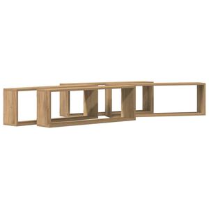 vidaXL Wandregal 4 pcs Artisan-Eiche 80 x 15 x 26 cm Holzwerkstoff