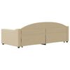 vidaXL Tagesbett Ausziehbar mit Schubladen Creme 90x200 cm Stoff
