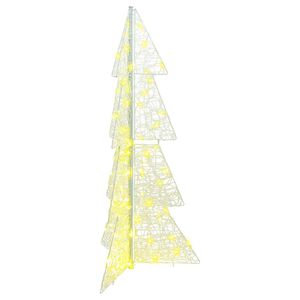 vidaXL Weihnachtsbaum mit 100 LEDs Warmes Weiß 120 cm Acryl