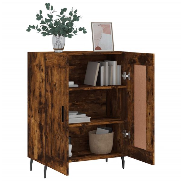 vidaXL Sideboard Räuchereiche 69,5x34x90 cm Holzwerkstoff