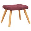 vidaXL Relaxsessel mit Hocker Weinrot Stoff