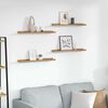 vidaXL Wandregal mit Regal 4 pcs Braun 60 x 9 x 3 cm Holzwerkstoff