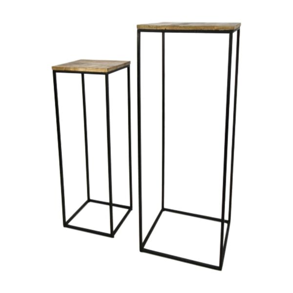 HSM Collection 2-tlg. Pflanzenst&auml;nder-Set 40x40x110 cm