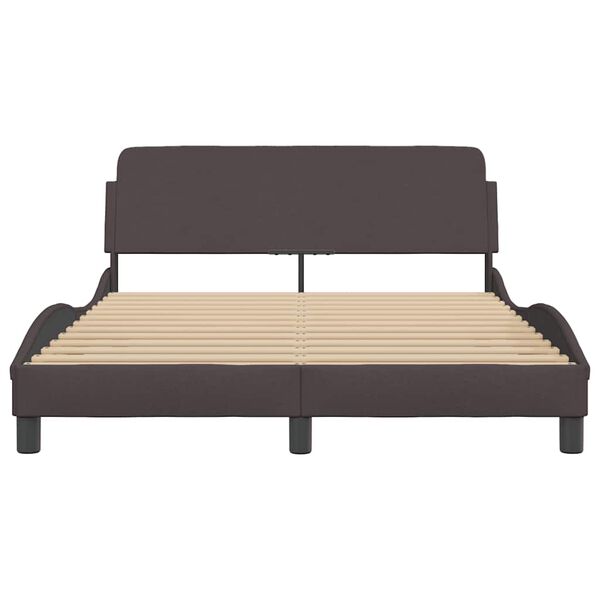 vidaXL Bettgestell "Dover" Dunkelbraun 120x200 cm Stoff