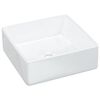 vidaXL Waschbecken Wei&szlig; 37x37x13 cm Keramik Quadratisch