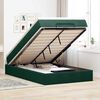 vidaXL Ottoman-Bett mit Matratze Dunkelgr&uuml;n 120x190 cm Samt