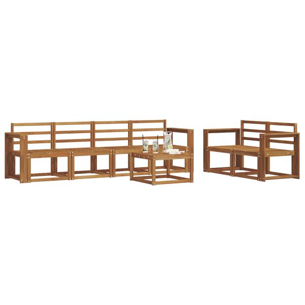 vidaXL Outdoor-Sofagarnitur 7 pcs Natur Massivholz Akazie