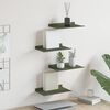 vidaXL Schwebendes Regal 4 pcs Olive Gr&uuml;n 30 x 18 x 2,5 cm Stahl