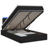 vidaXL Ottoman-Bett mit Matratze und LED Schwarz 120 x 190 cm Stoff