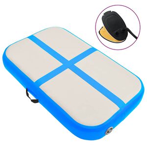 vidaXL Aufblasbare Gymnastikmatte mit Pumpe 60x100x10 cm PVC Blau
