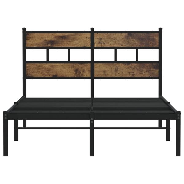 vidaXL Metallbett ohne Matratze R&auml;uchereiche 120x190 cm
