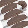 vidaXL Stufenmatten 10 Stk. 65x24x4 cm Kaffeebraun Halbrund Gro&szlig;
