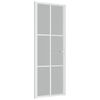 vidaXL Innent&uuml;r 76x201,5 cm Wei&szlig; Mattglas und Aluminium