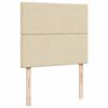 vidaXL Ottoman-Bett mit Matratze & LEDs Creme 120x190 cm Stoff