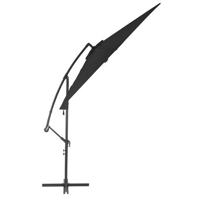 vidaXL Ampelschirm mit Alu-Mast 300 cm Schwarz